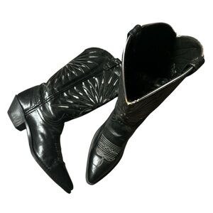 Black Western Leather Boots